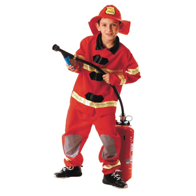 Toyvian 4 Pièces Pompier Habiller Accessoire De Costume De Pompier  Cotillons De Pompier Casquette Pompier Jeu De Simulation D